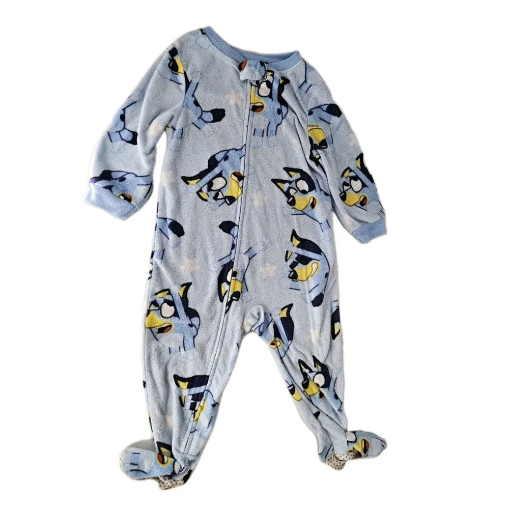 Bluey Pajamas Kids 18 Month Toddler Boys Girls Blanket Sleeper Full Zip PJs Gift